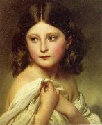 Franz Xaver Winterhalter A Young Girl called Princess Charlotte oil painting picture wholesale